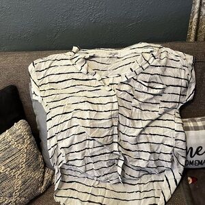 White Birch Black and White Striped Women's Top​